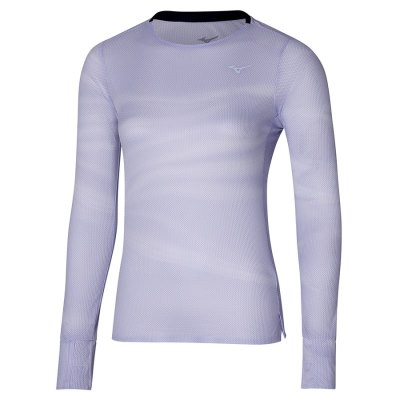 Manga Larga Mizuno Premium AERO LS Tee Mujer Blancos / Morados - Chile M493ZXJIOA